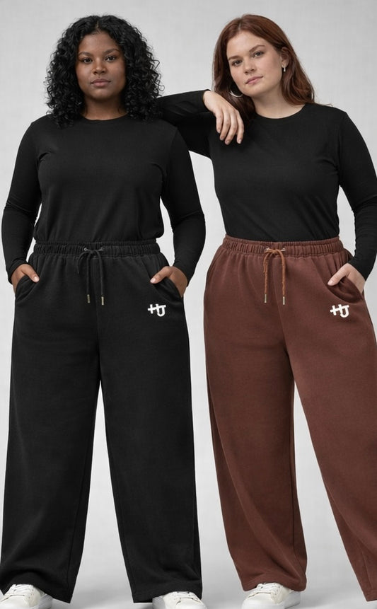 Wide leg joggers